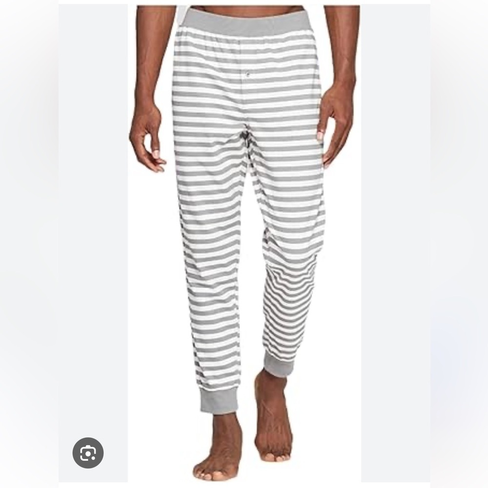 Goodfellow & Co. Cotton Striped Pajama Jogger Pants. Men’s Sz-XL Gray | Neutral
